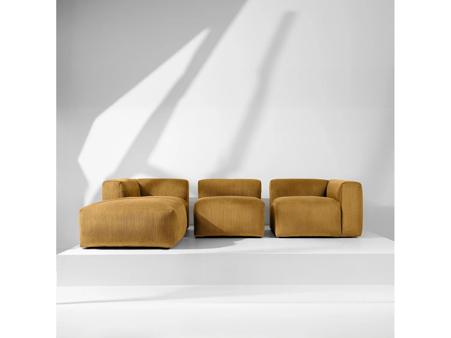 Ecksofa BUFFO 5-Sitzer - Gelb