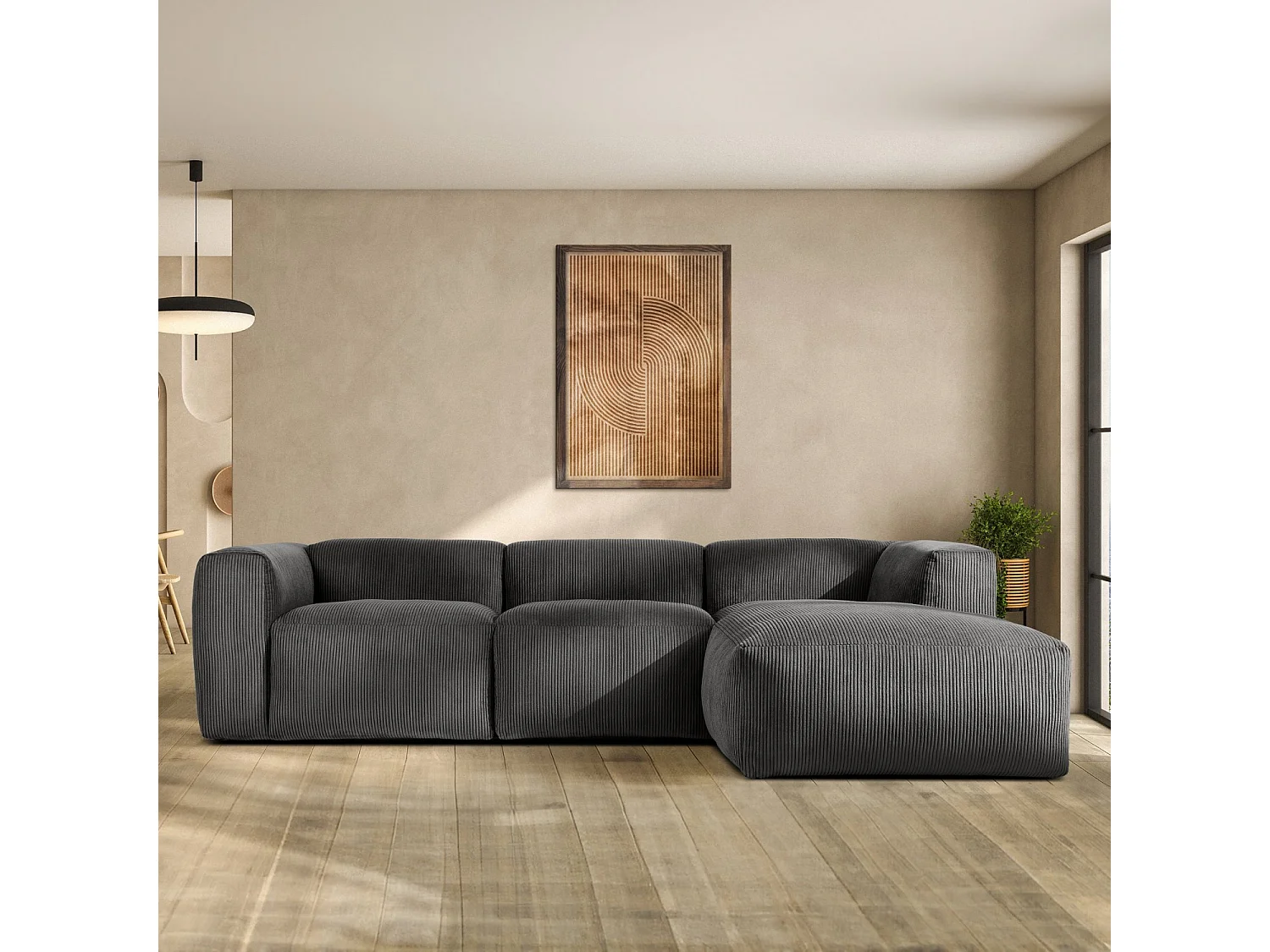 Ecksofa BUFFO 5-Sitzer - Grau