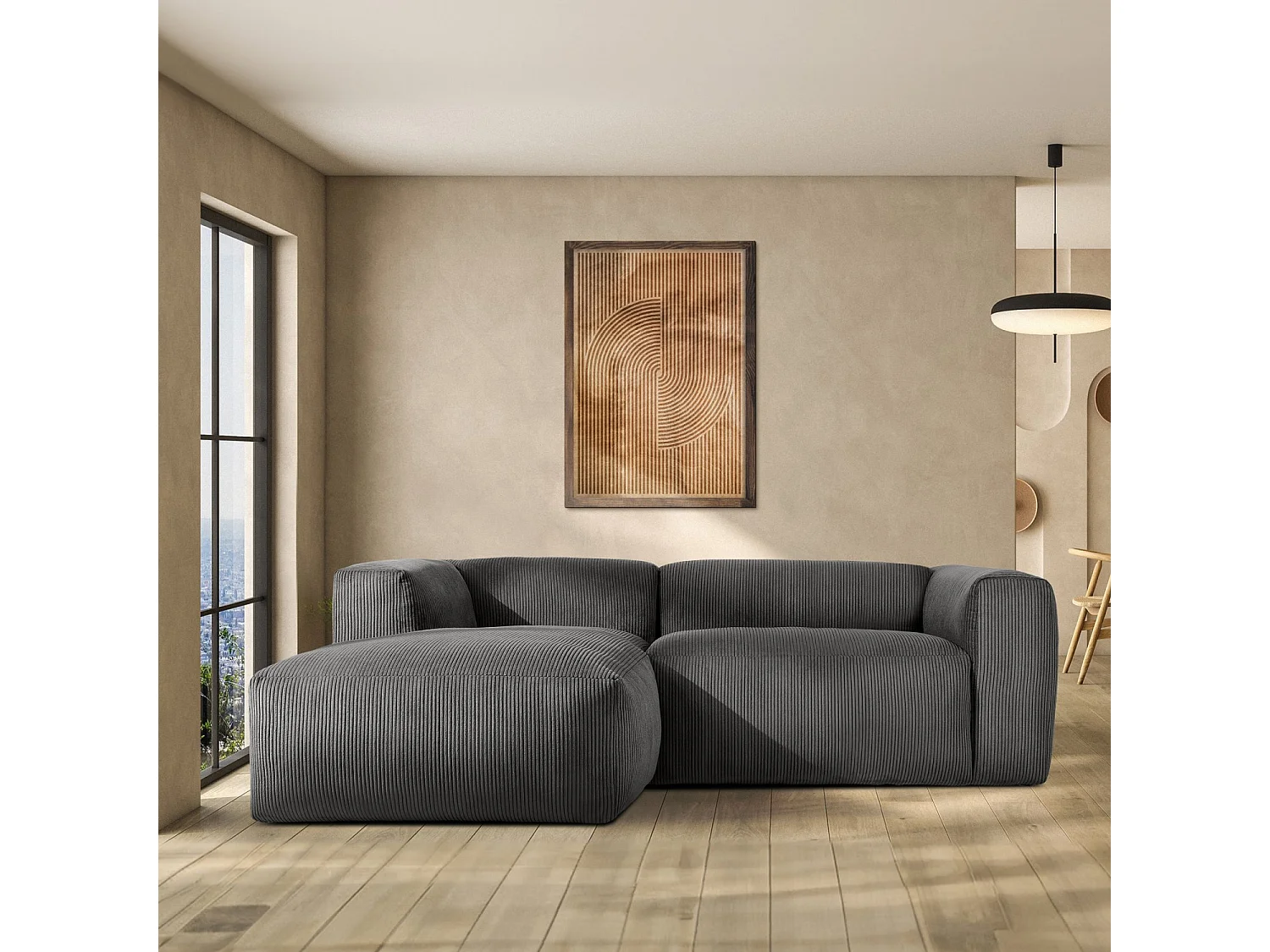 Ecksofa BUFFO 4-Sitzer - Grau