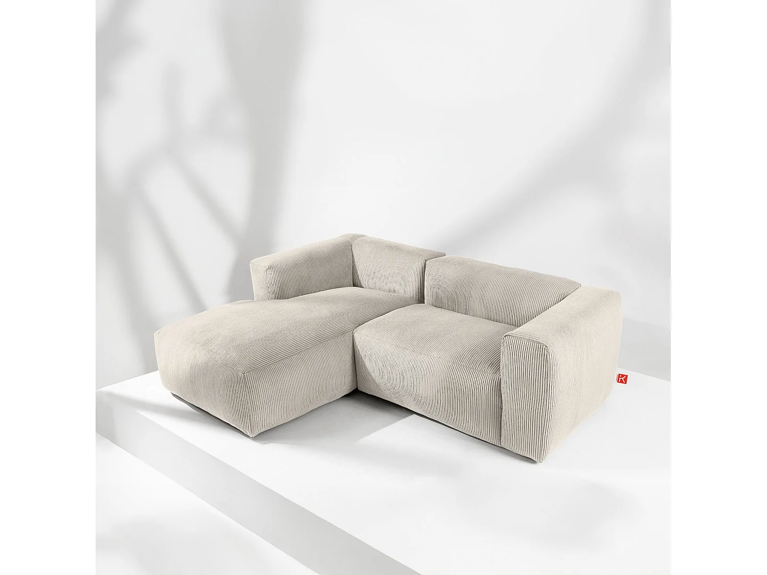 Ecksofa BUFFO 4-Sitzer - Creme