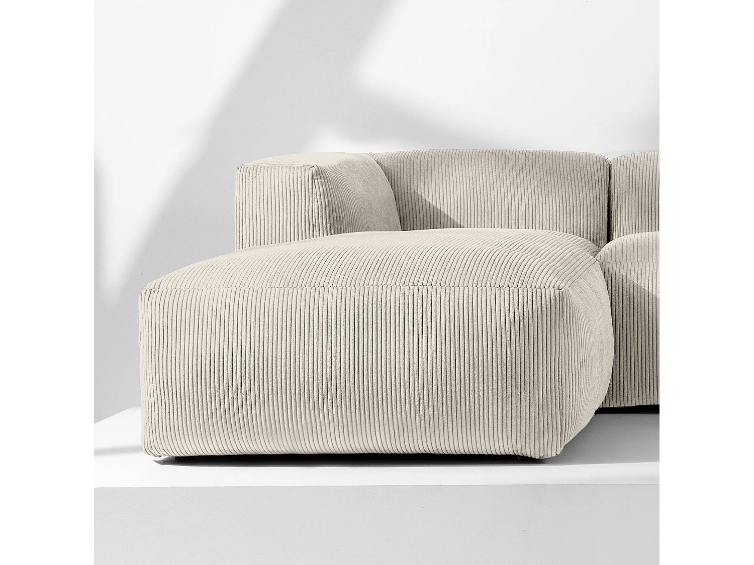 Ecksofa BUFFO 4-Sitzer - Creme