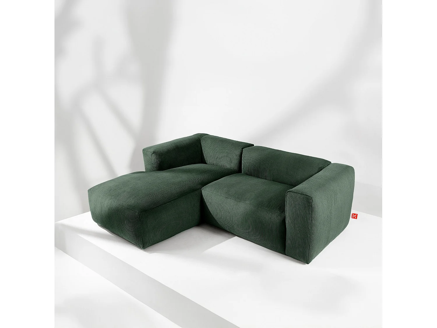 Ecksofa BUFFO 4-Sitzer - Dunkelgrün