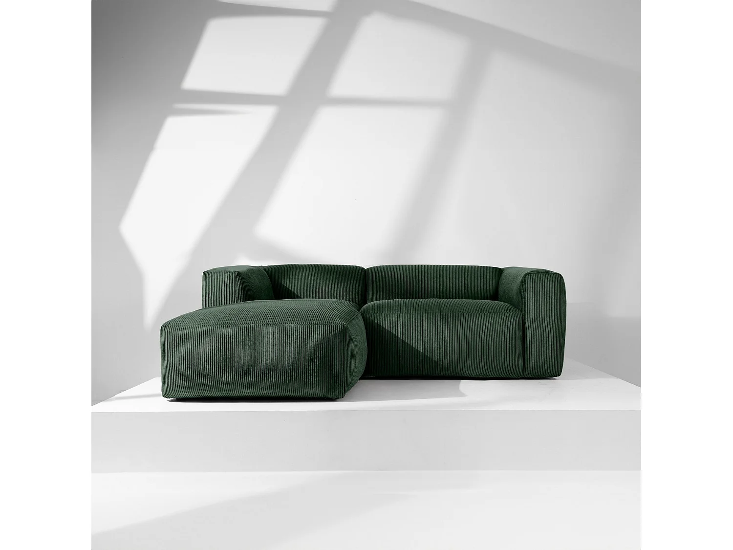 Ecksofa BUFFO 4-Sitzer - Dunkelgrün