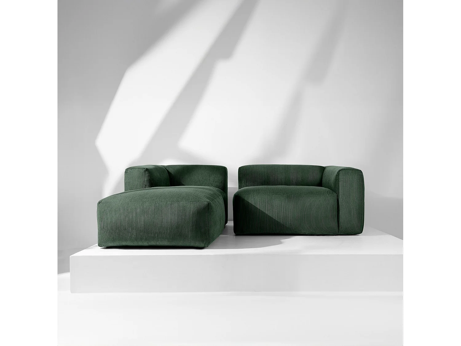 Ecksofa BUFFO 4-Sitzer - Dunkelgrün