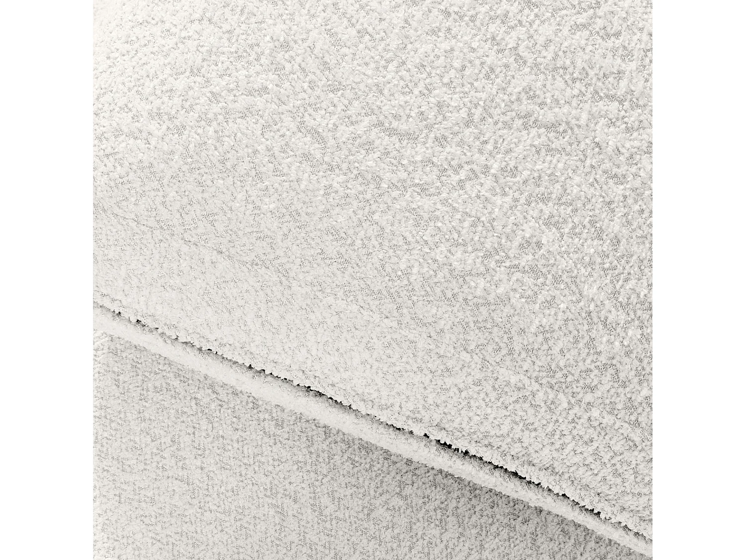 Ecksofa links - modern - ZUCCO - 5-Sitzer - Boucle - Ecru