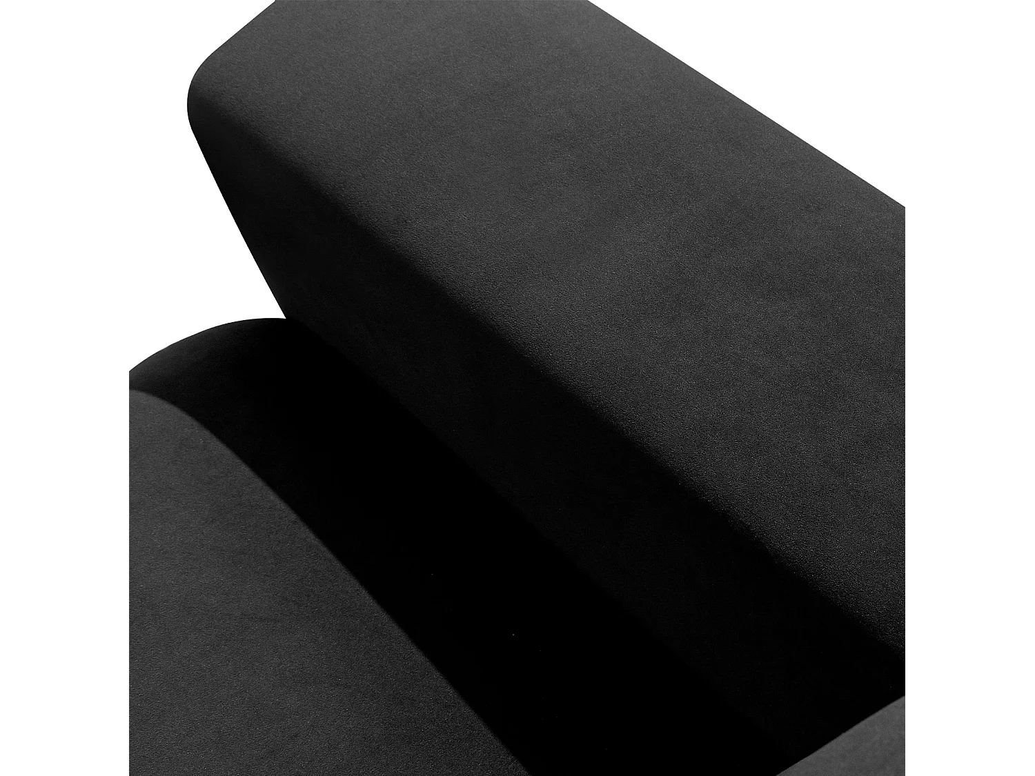 Ecksofa links - modern - ZUCCO - 5-Sitzer - Veloursstoff - Dunkelgrau