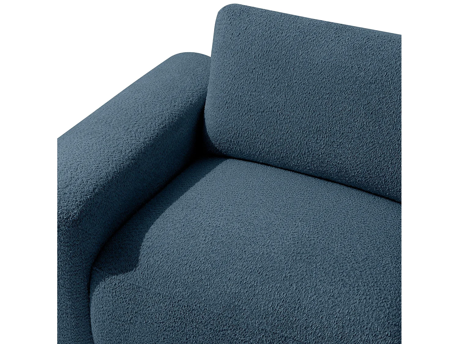 Ecksofa rechts - modern - ZUCCO - 5-Sitzer - Boucle - Nachtblau