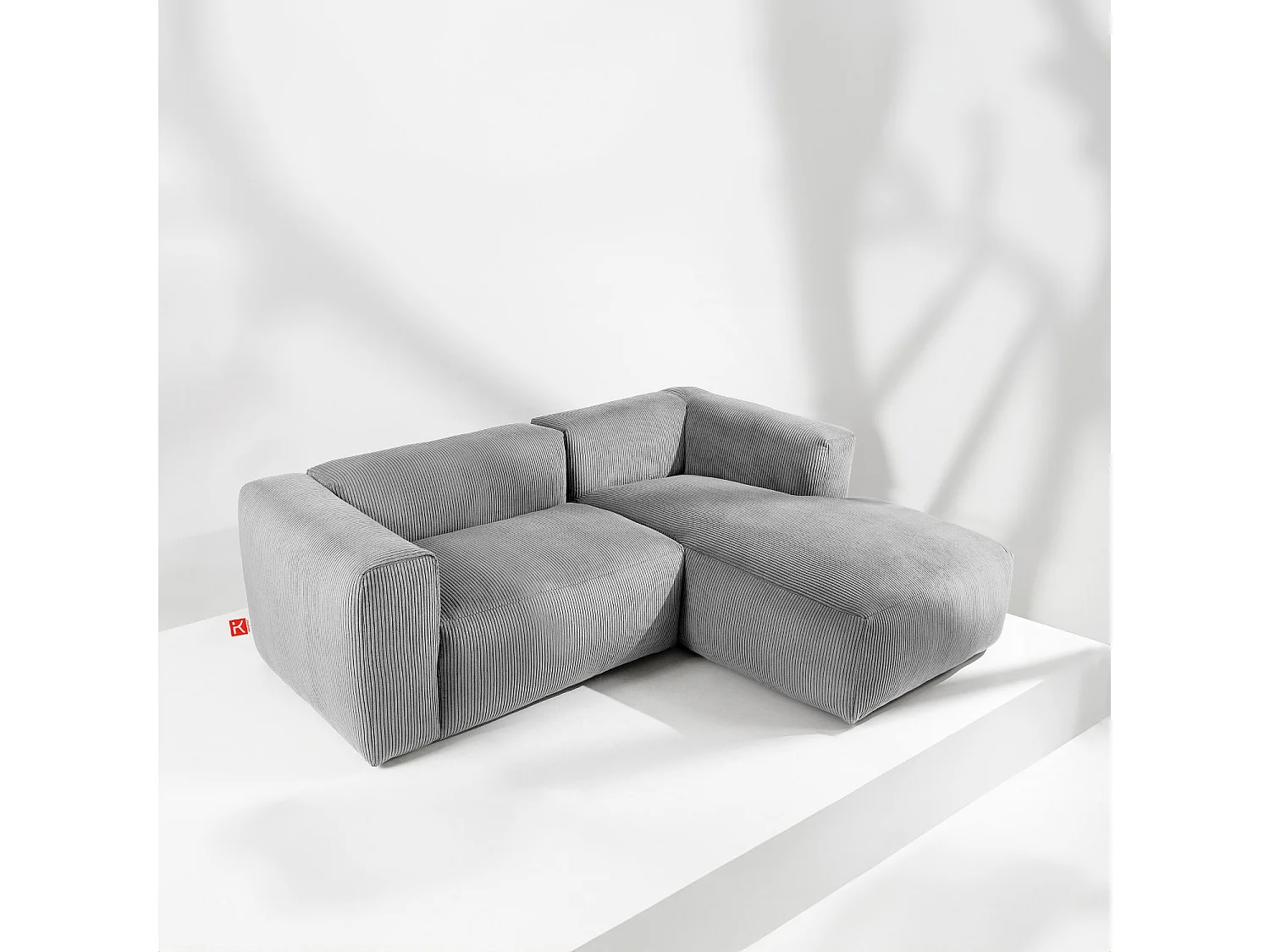 Ecksofa BUFFO 4-Sitzer - Hellgrau