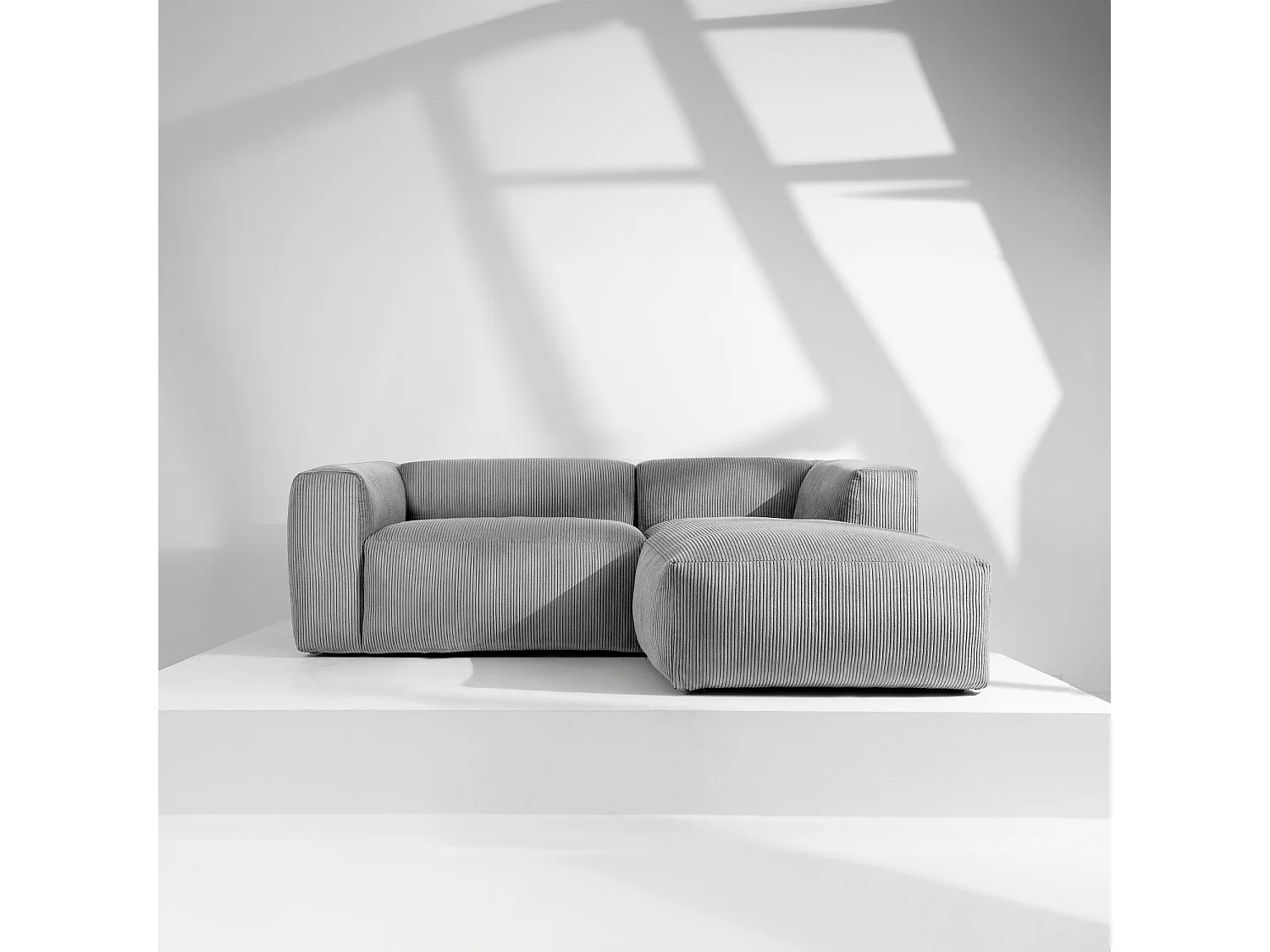 Ecksofa BUFFO 4-Sitzer - Hellgrau