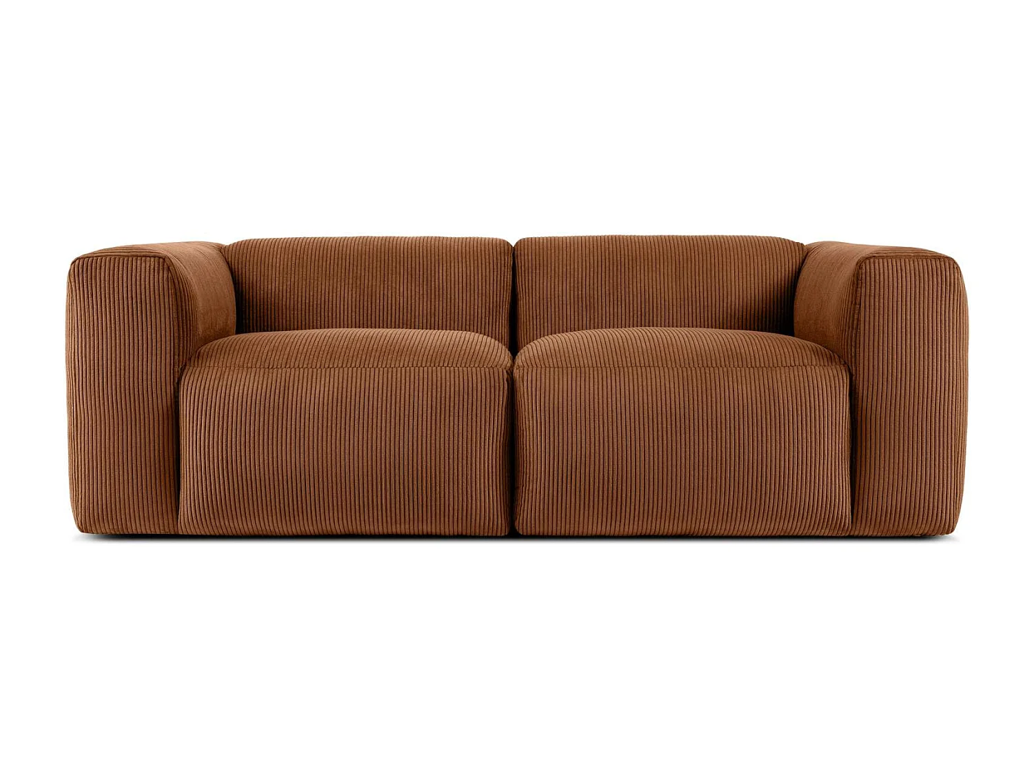 Einzelsofa - modular - 3-sitzer - Orangerot