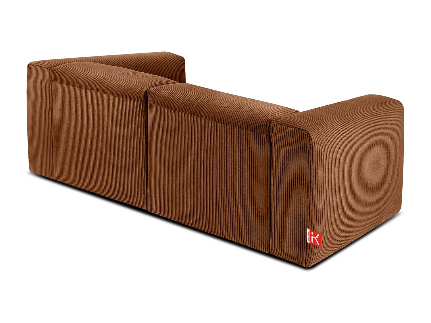 Einzelsofa - modular - 3-sitzer - Orangerot