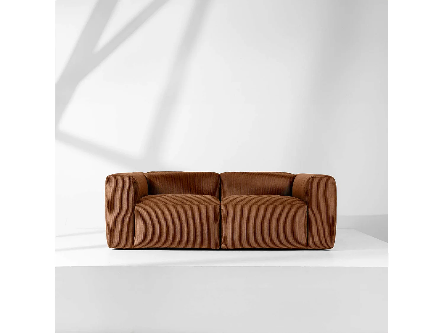 Einzelsofa - modular - 3-sitzer - Orangerot