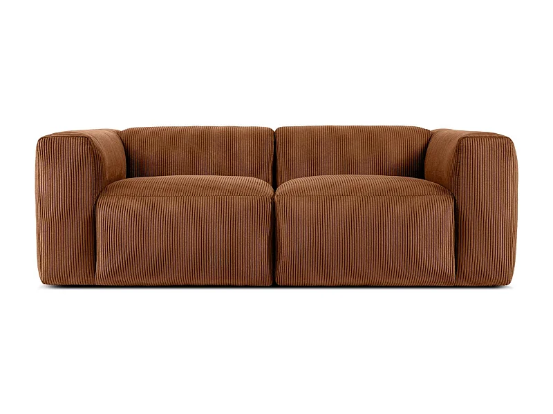 Einzelsofa - modular - 3-sitzer - Orangerot