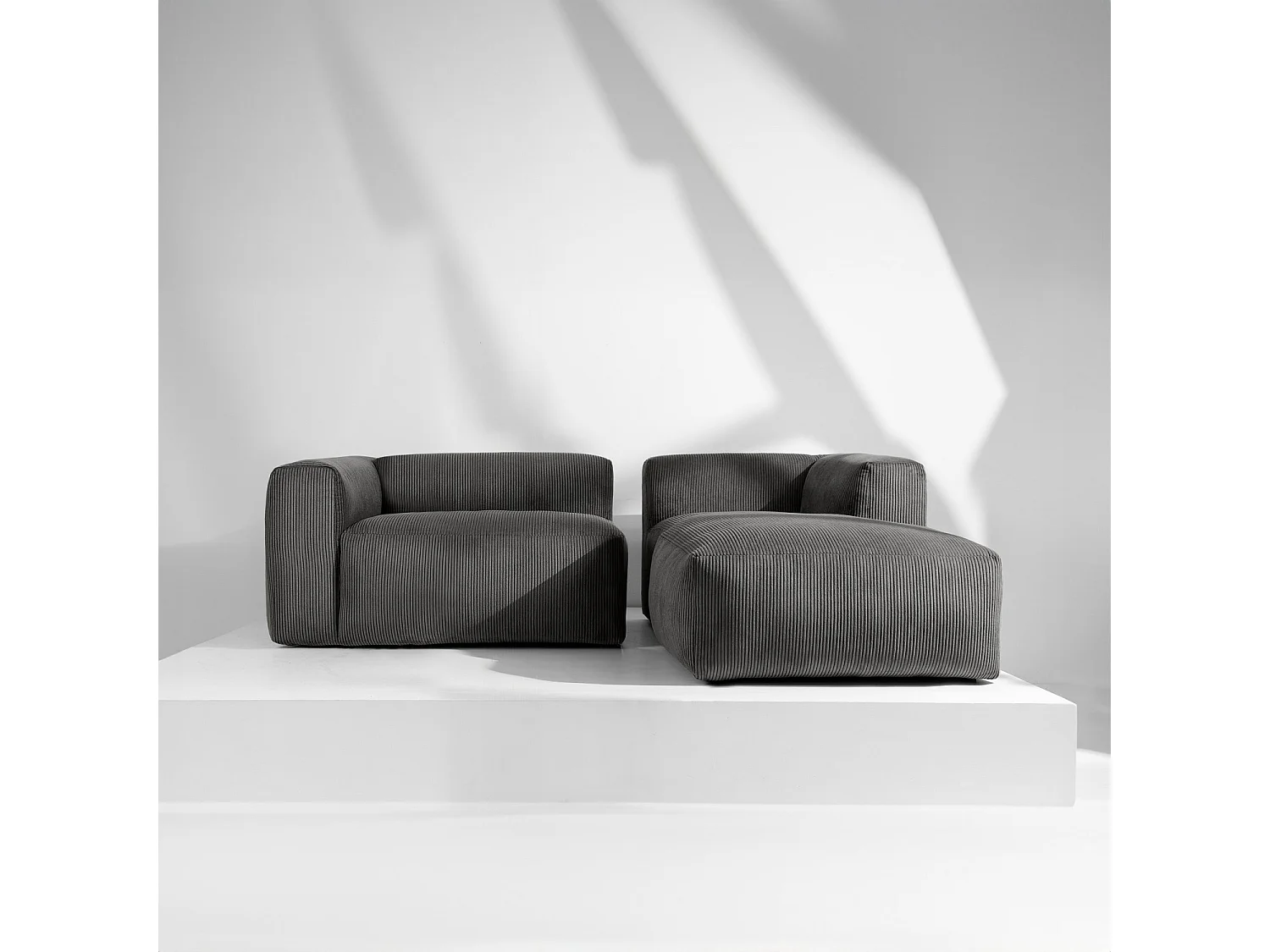 Ecksofa BUFFO 4-Sitzer - Grau