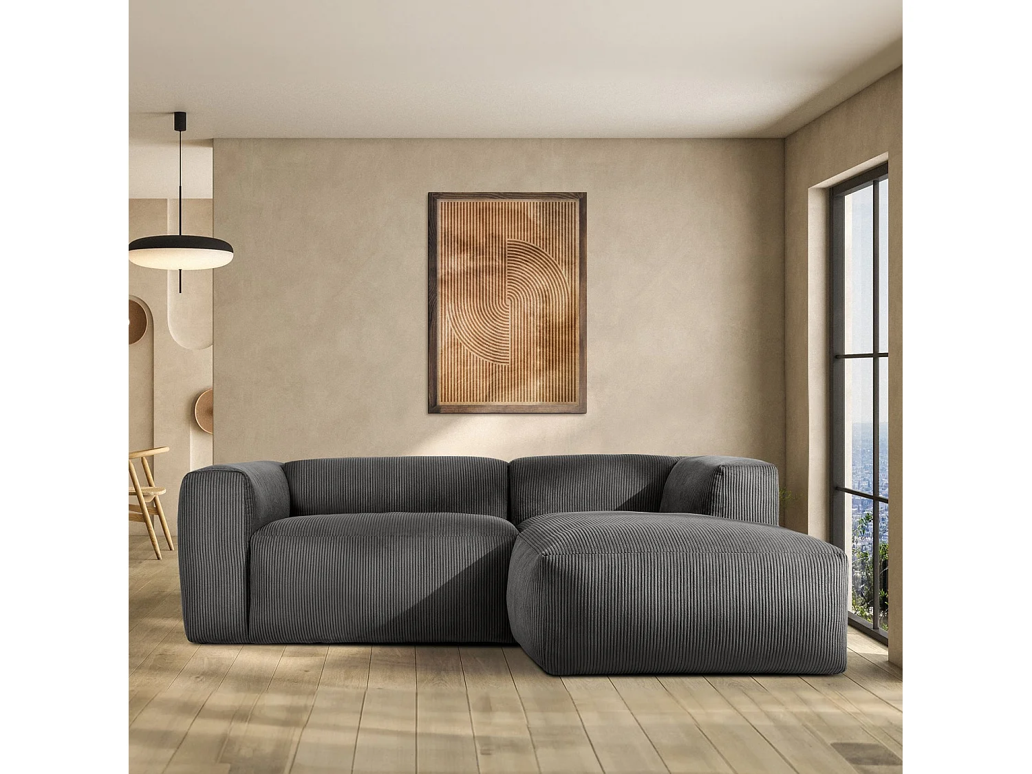 Ecksofa BUFFO 4-Sitzer - Grau