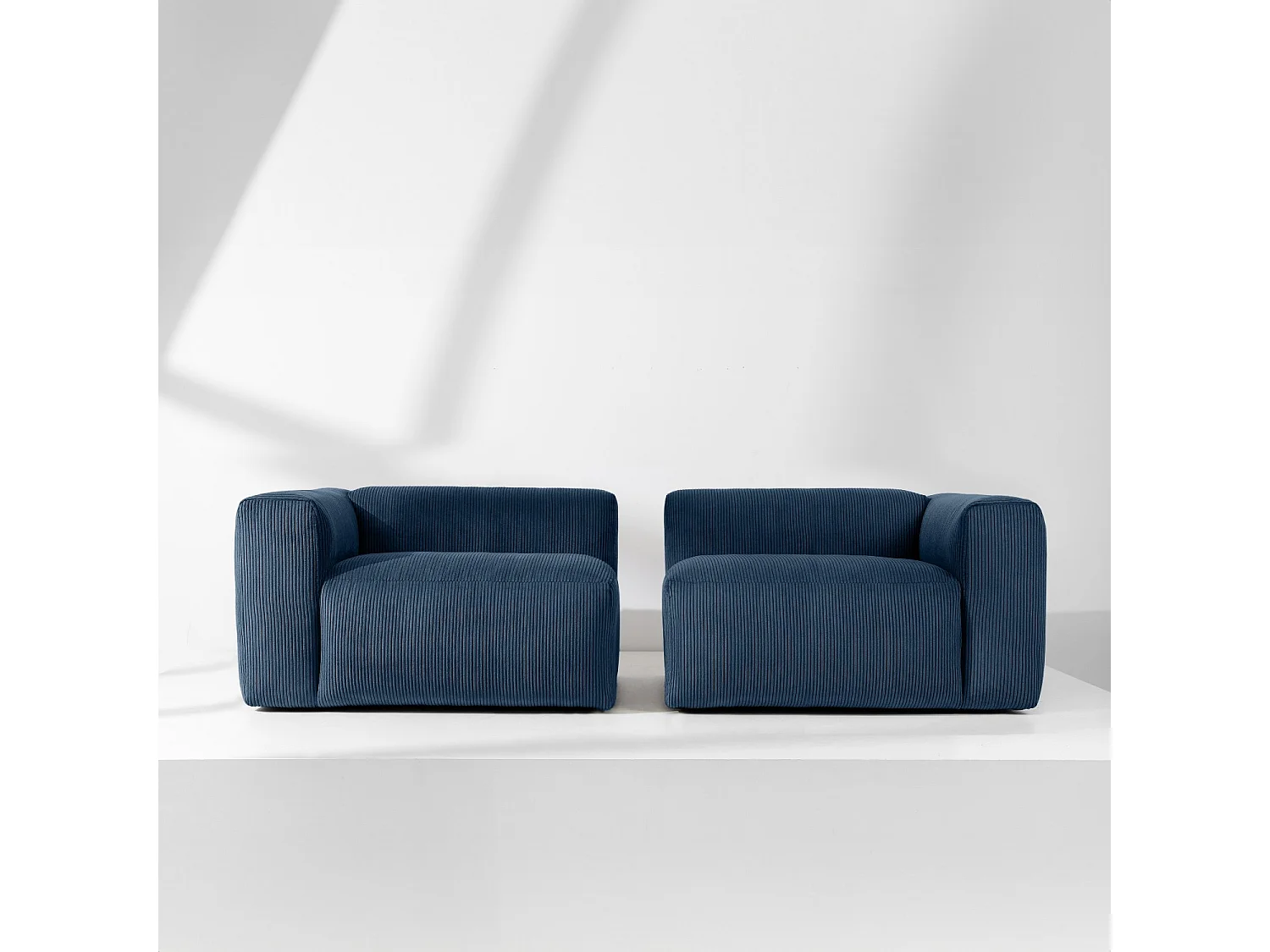 Einzelsofa - modular - 4-sitzer - Nachtblau