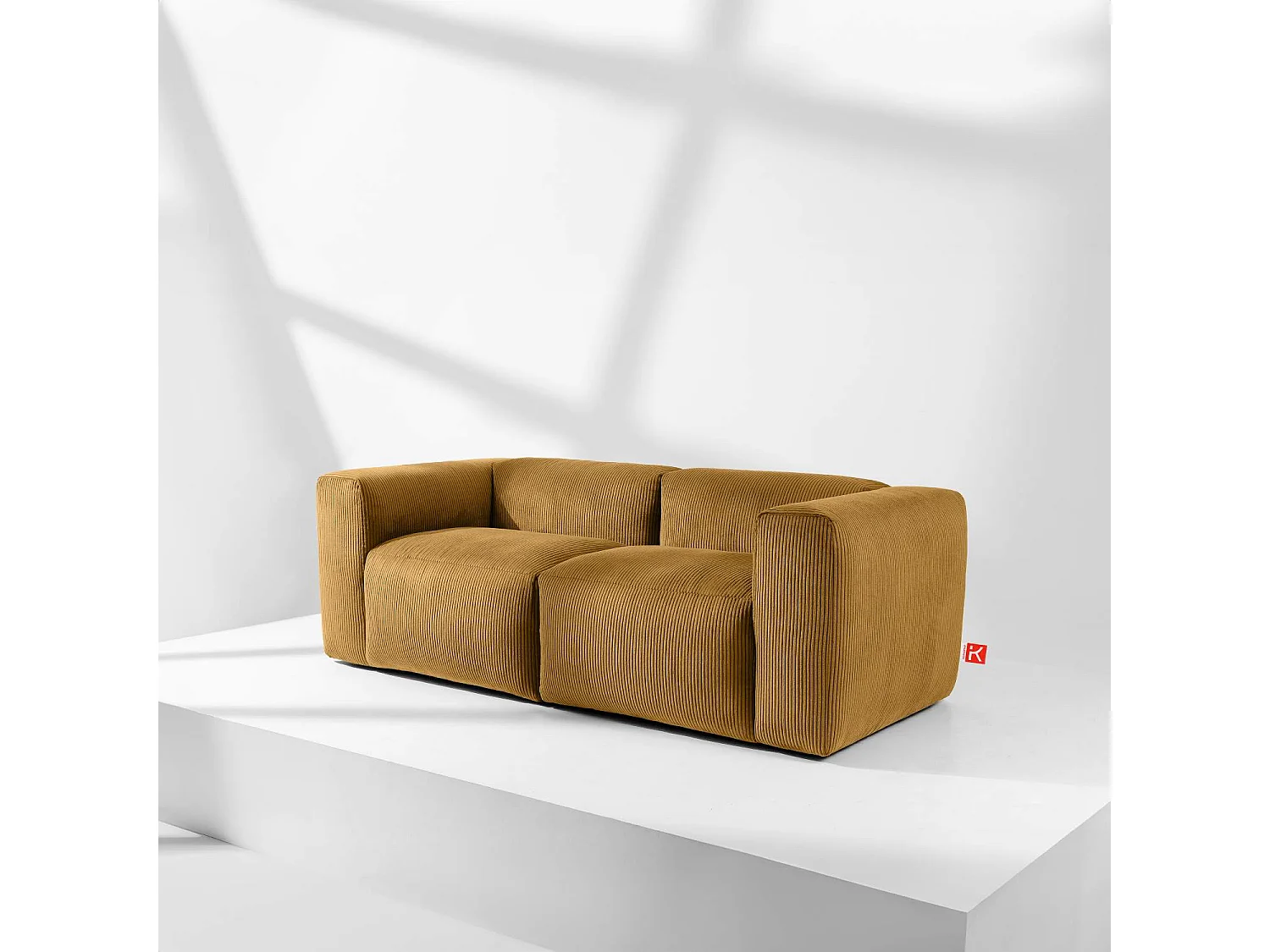 Einzelsofa - modular - 3-sitzer - Gelb