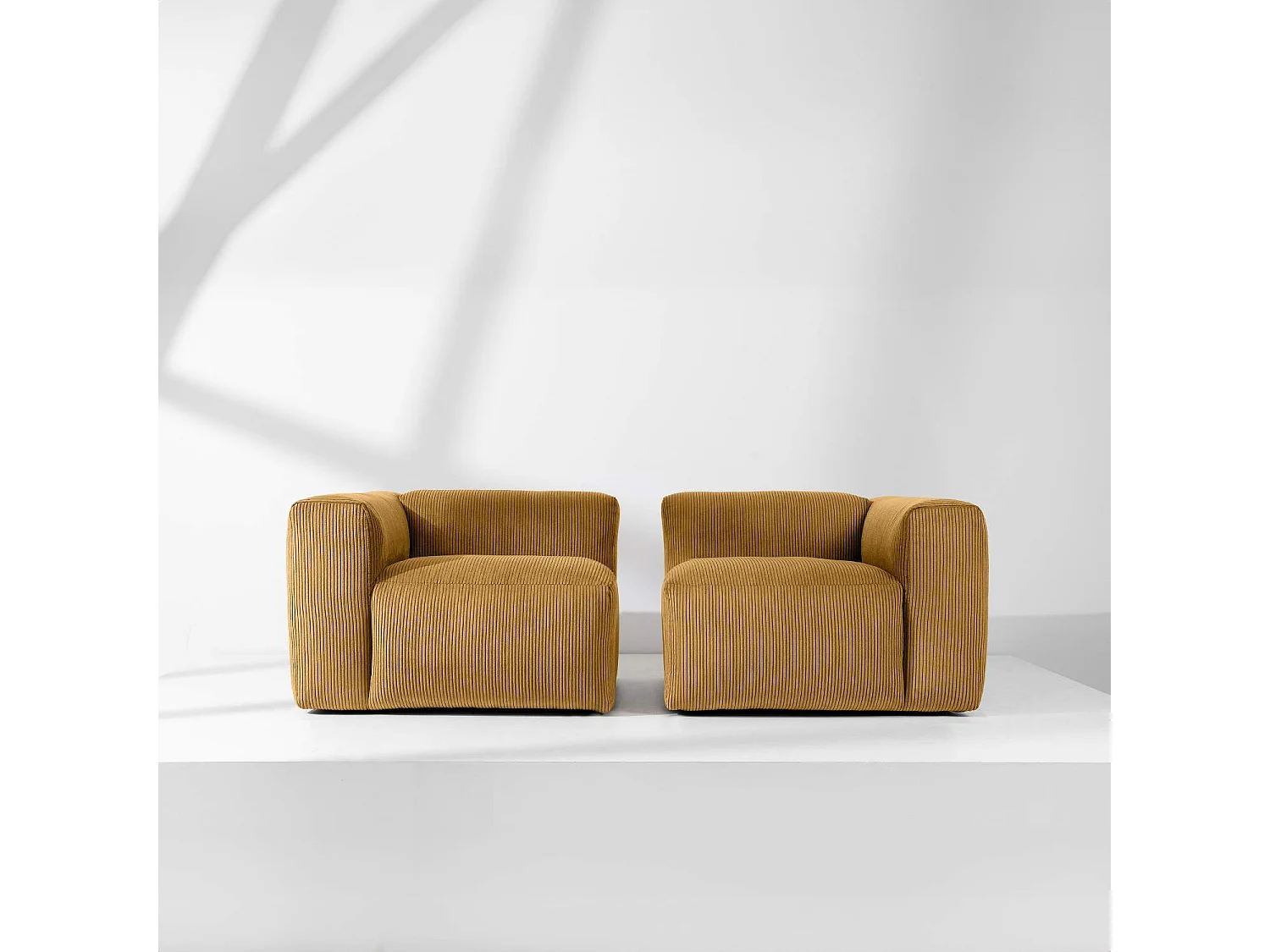 Einzelsofa - modular - 3-sitzer - Gelb