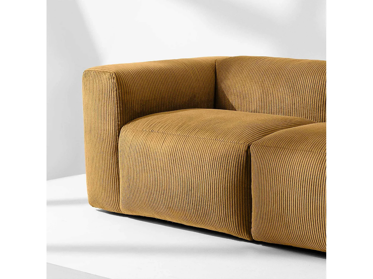 Einzelsofa - modular - 3-sitzer - Gelb