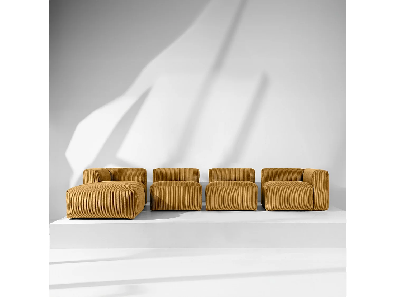 Ecksofa BUFFO 6-Sitzer - Gelb