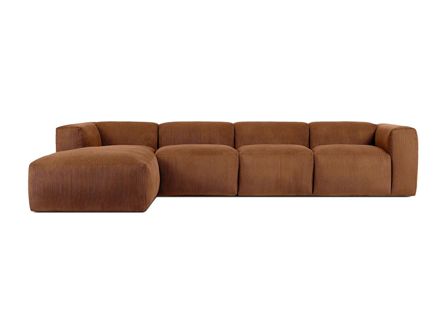 Ecksofa BUFFO 6-Sitzer - Orangerot