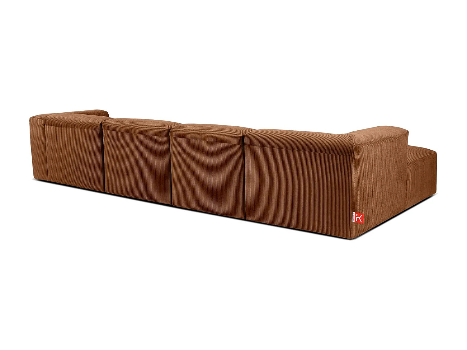 Ecksofa BUFFO 6-Sitzer - Orangerot