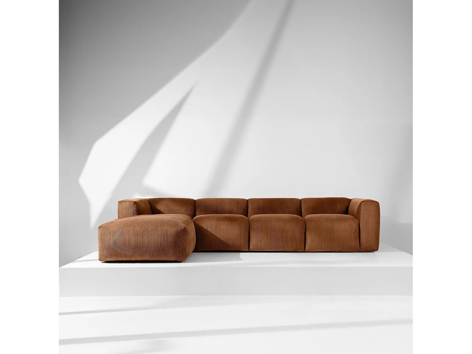 Ecksofa BUFFO 6-Sitzer - Orangerot