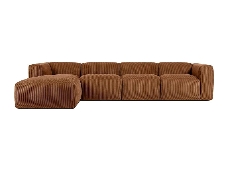Ecksofa BUFFO 6-Sitzer - Orangerot