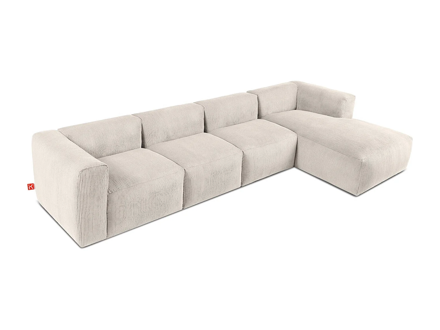 Ecksofa BUFFO 6-Sitzer - Creme