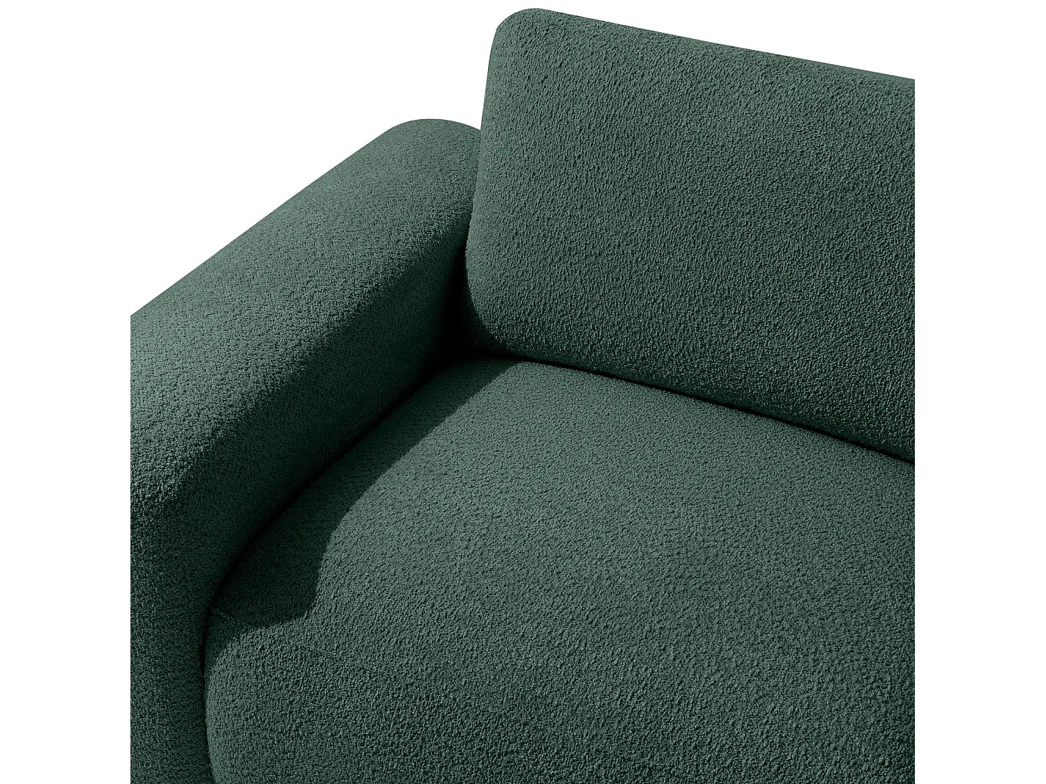 Ecksofa links - modern - ZUCCO - 5-Sitzer - Boucle - Grün