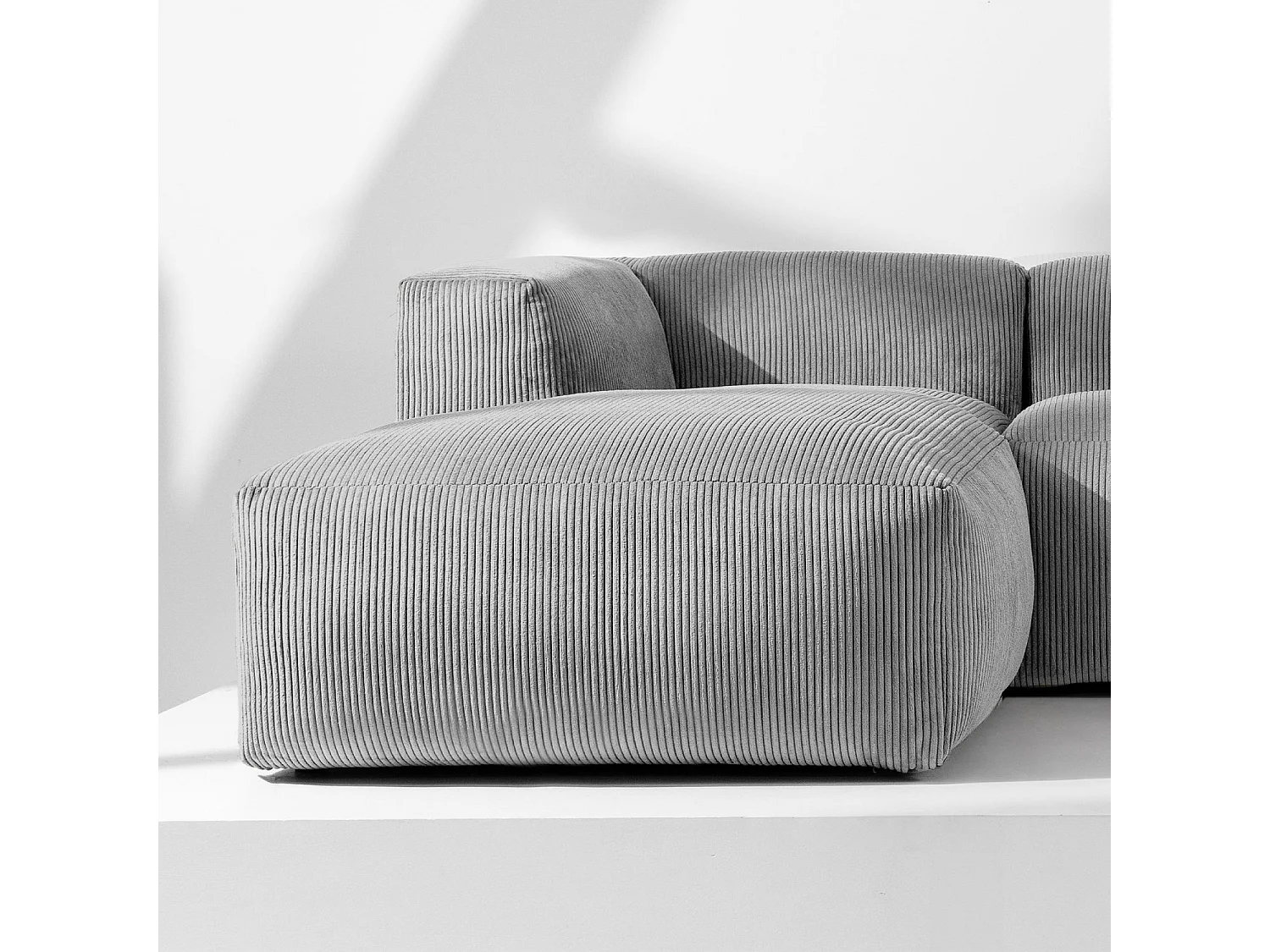 Ecksofa BUFFO 4-Sitzer - Hellgrau