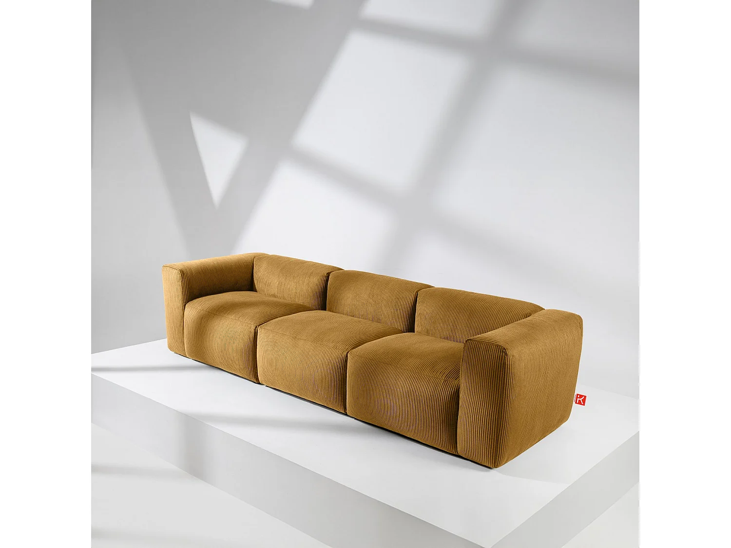 Einzelsofa - modular - 5-sitzer - Gelb