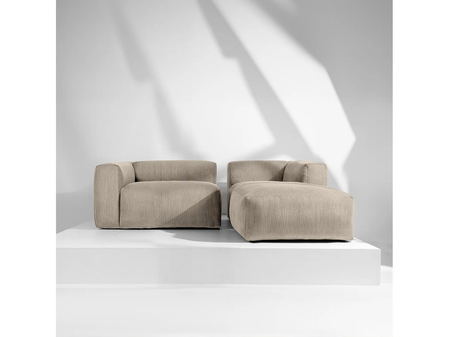 Ecksofa BUFFO 4-Sitzer - Beige