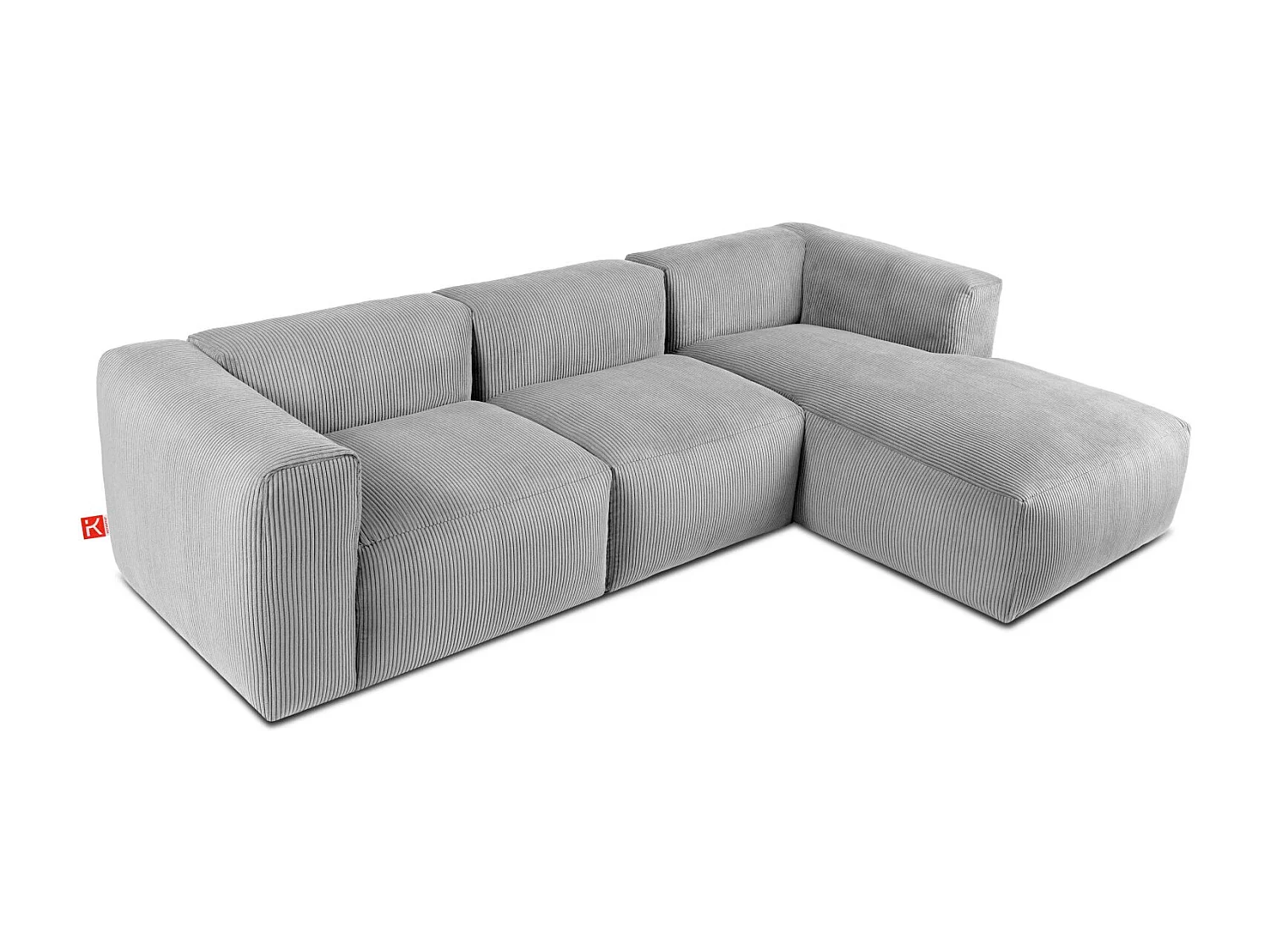 Ecksofa BUFFO 5-Sitzer - Hellgrau