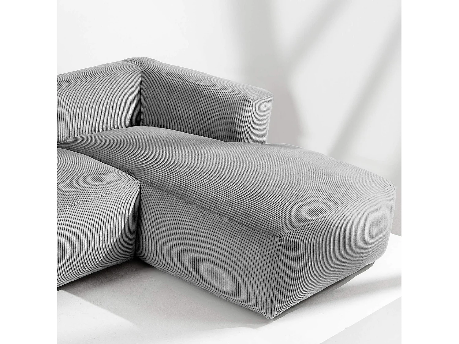 Ecksofa BUFFO 5-Sitzer - Hellgrau