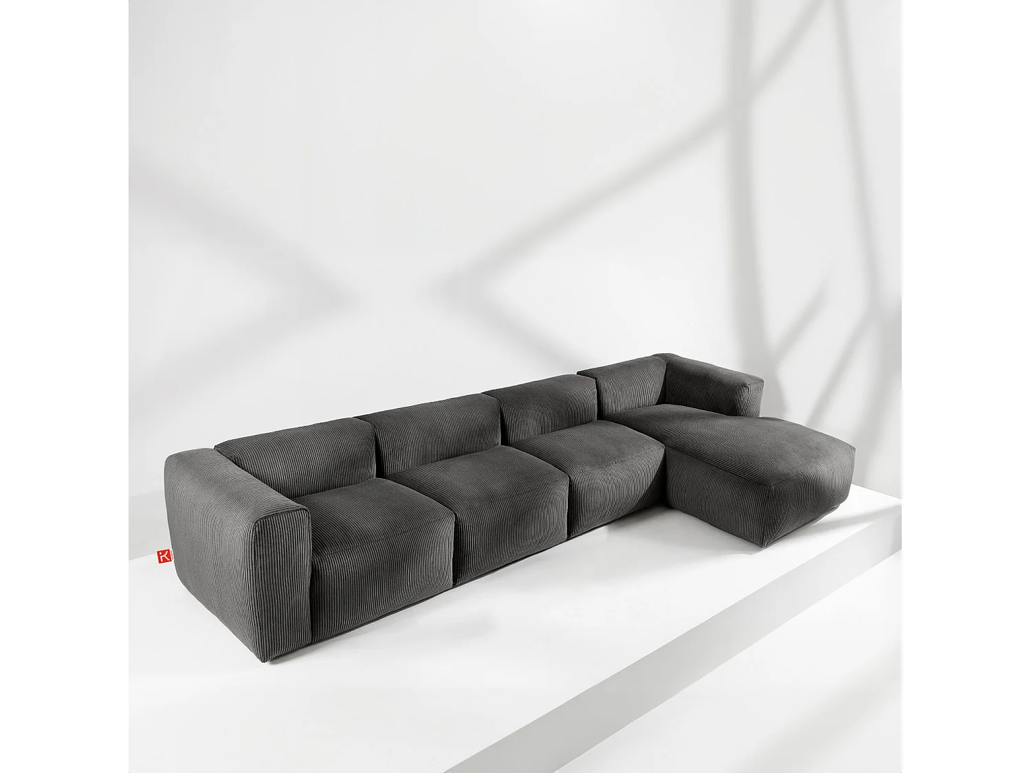 Ecksofa BUFFO 6-Sitzer - Grau