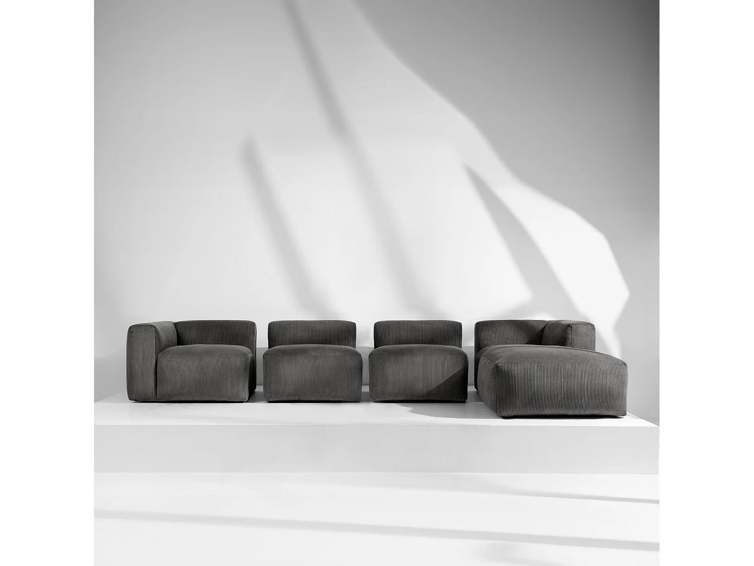 Ecksofa BUFFO 6-Sitzer - Grau