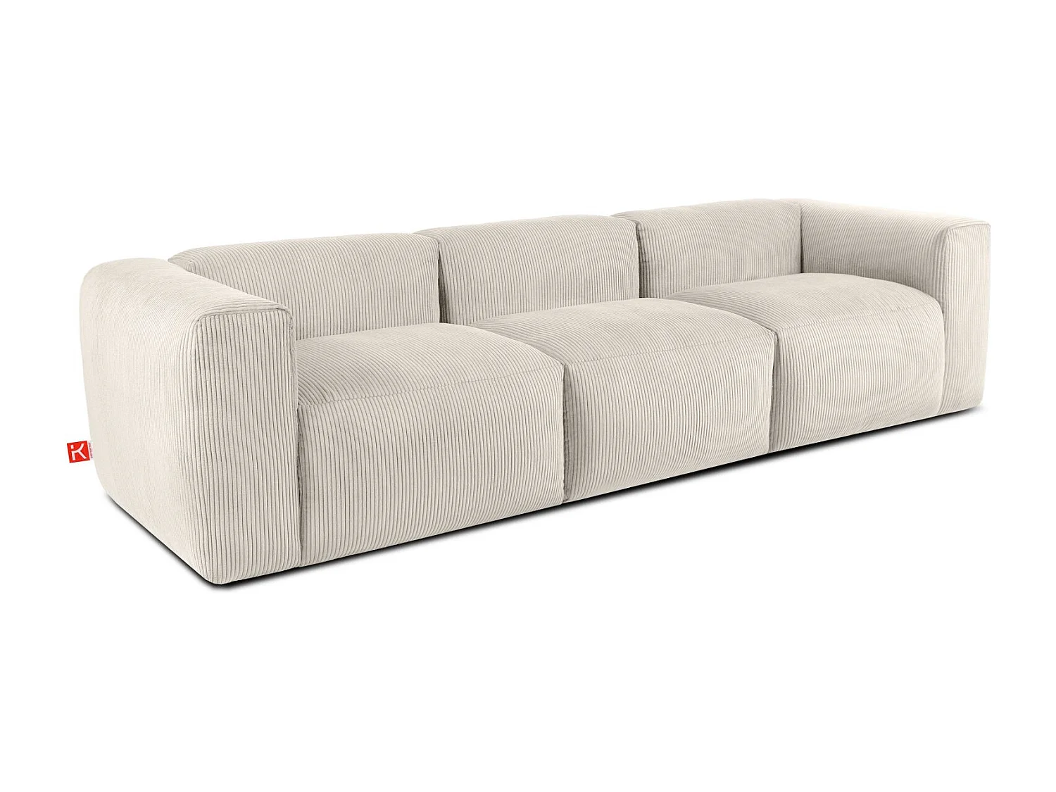 Einzelsofa - modular - 5-sitzer - Creme