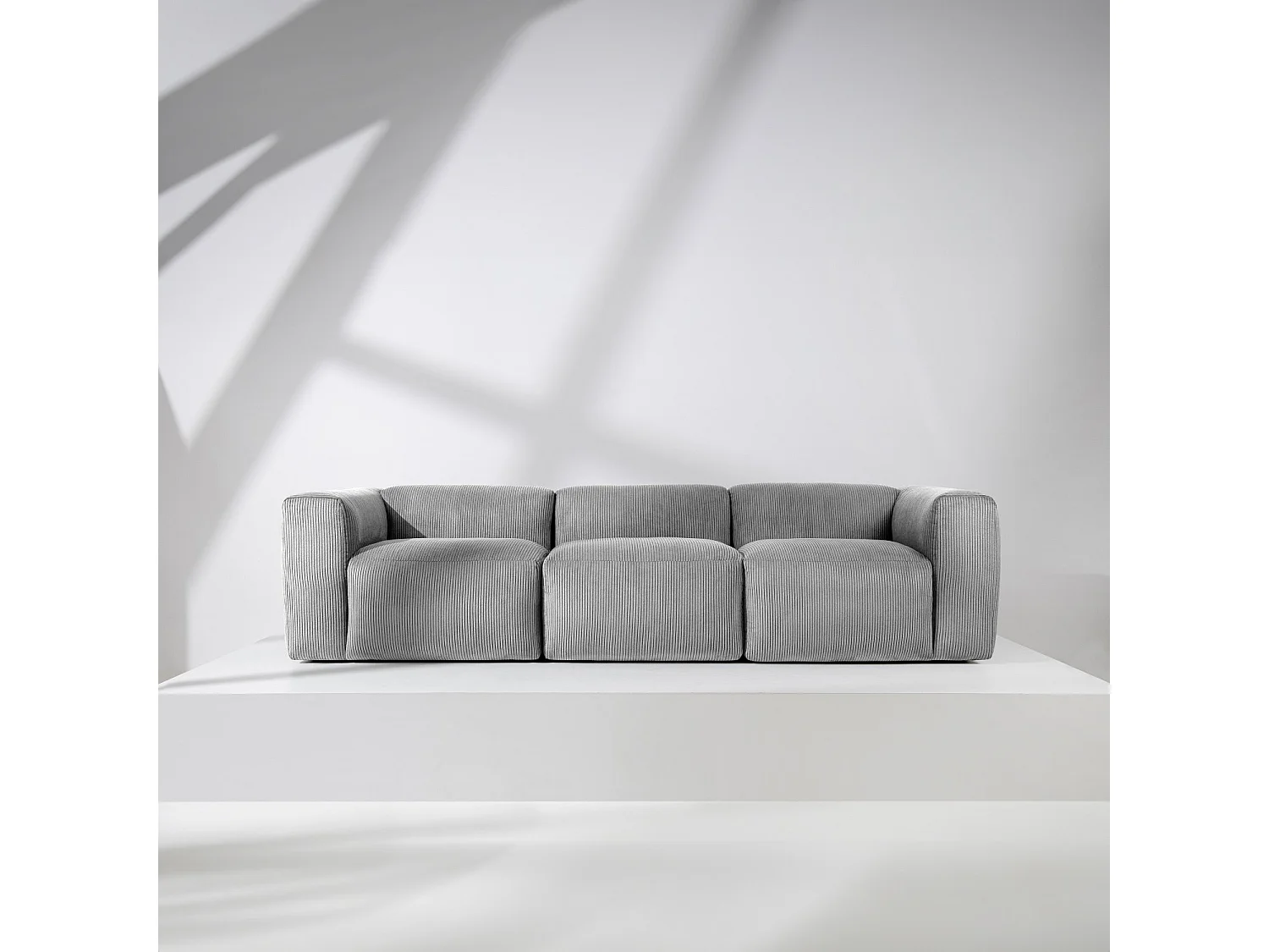 Einzelsofa - modular - 5-sitzer - Hellgrau