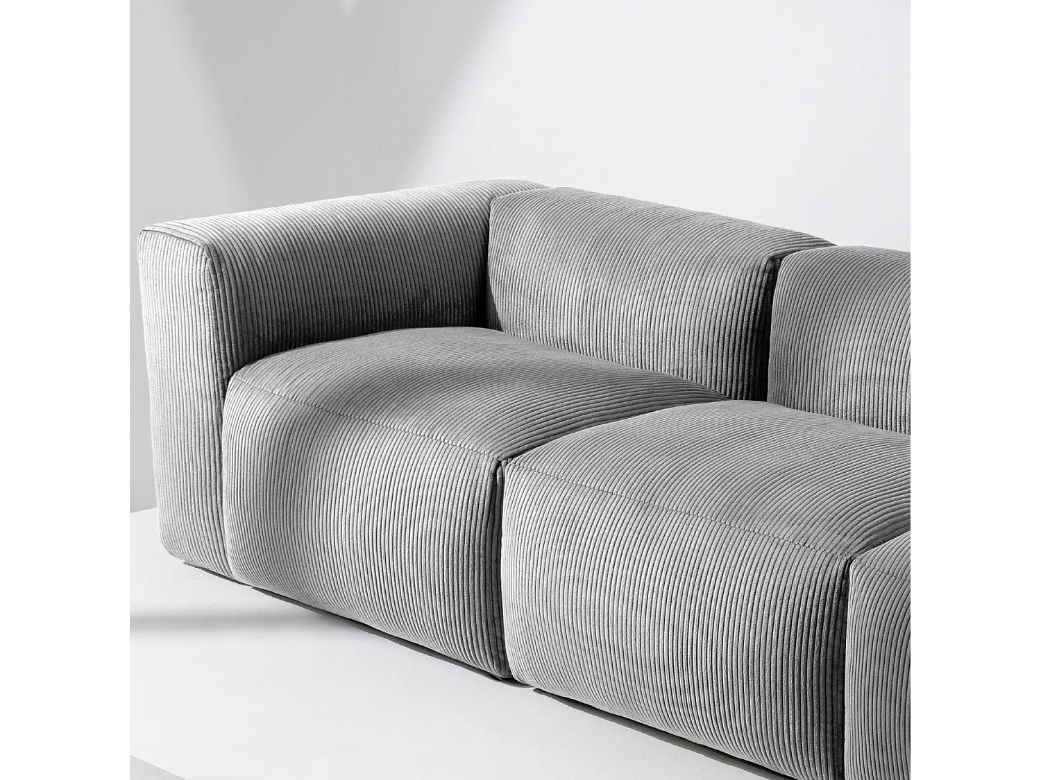 Einzelsofa - modular - 5-sitzer - Hellgrau