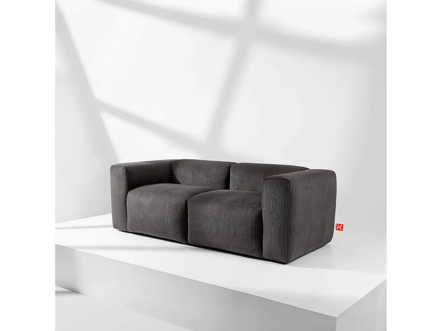 Einzelsofa - modular - 3-sitzer - Grau