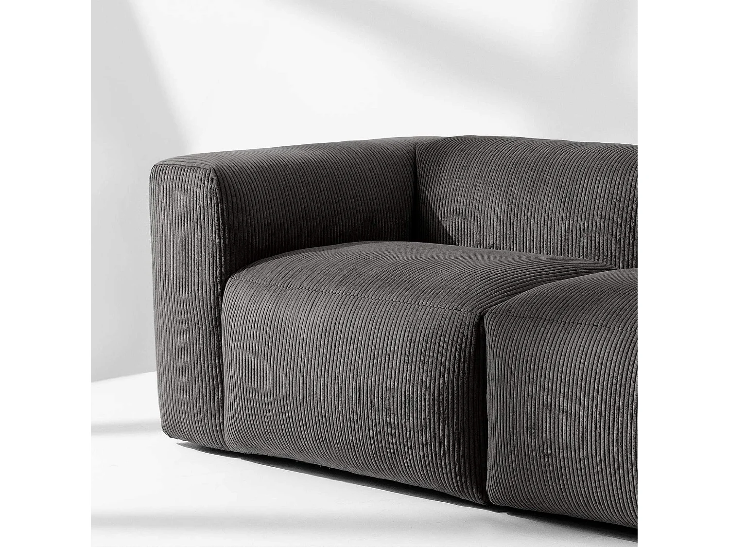 Einzelsofa - modular - 3-sitzer - Grau