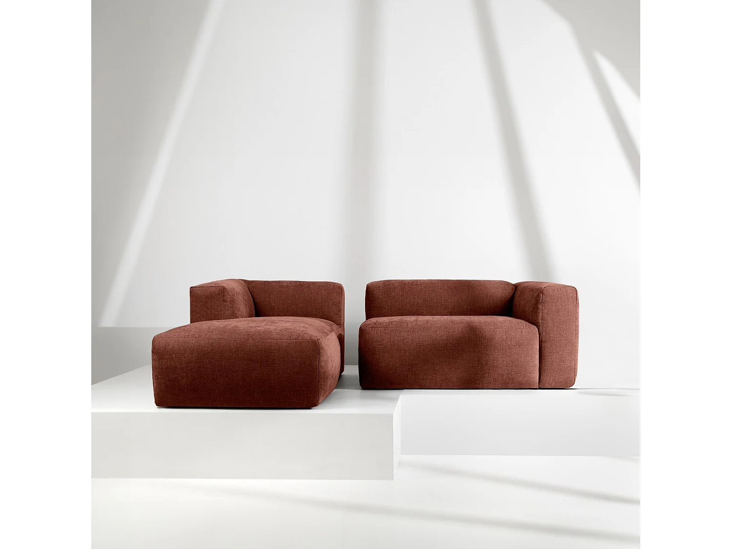 Ecksofa BUFFO 4-Sitzer - Orange