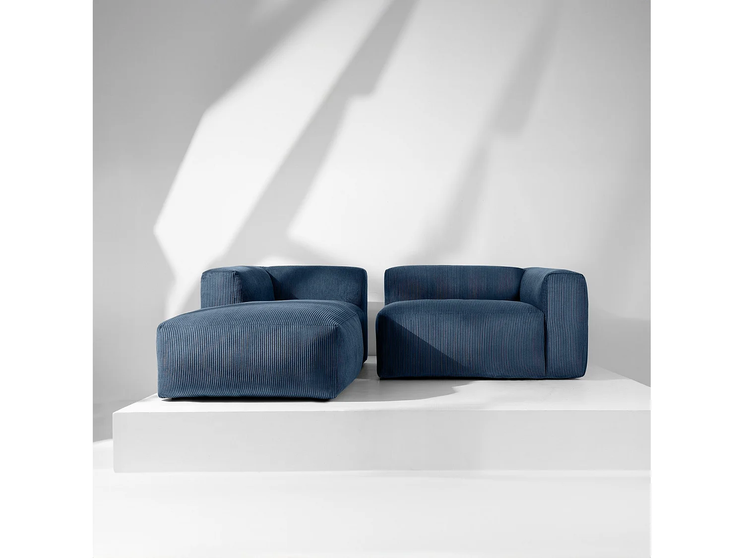 Ecksofa BUFFO 4-Sitzer - Nachtblau