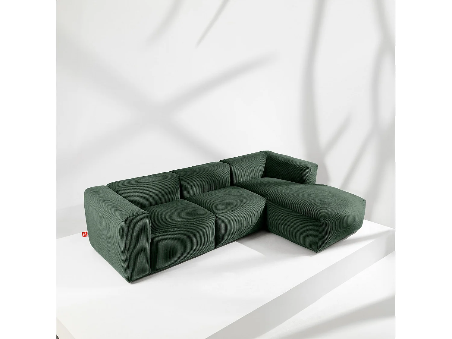 Ecksofa BUFFO 5-Sitzer - Dunkelgrün