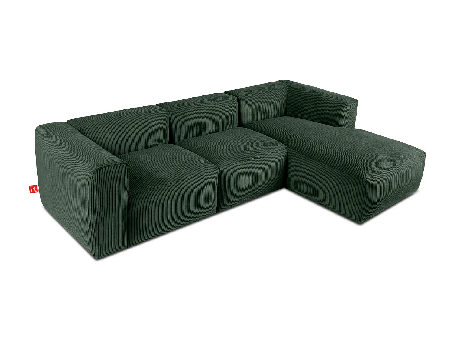 Ecksofa BUFFO 5-Sitzer - Dunkelgrün