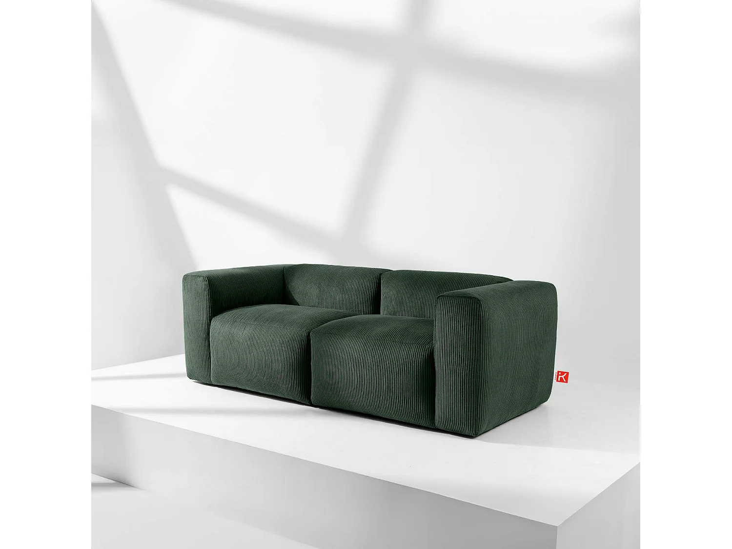 Einzelsofa - modular - 3-sitzer - Dunkelgrün