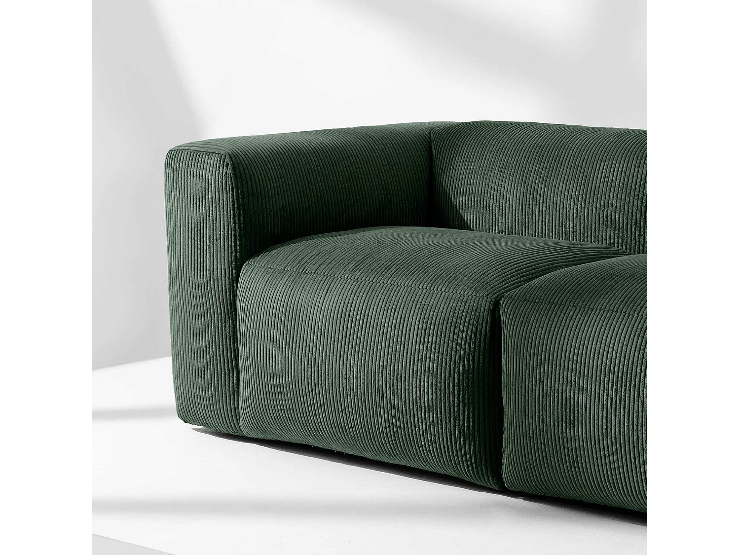 Einzelsofa - modular - 3-sitzer - Dunkelgrün