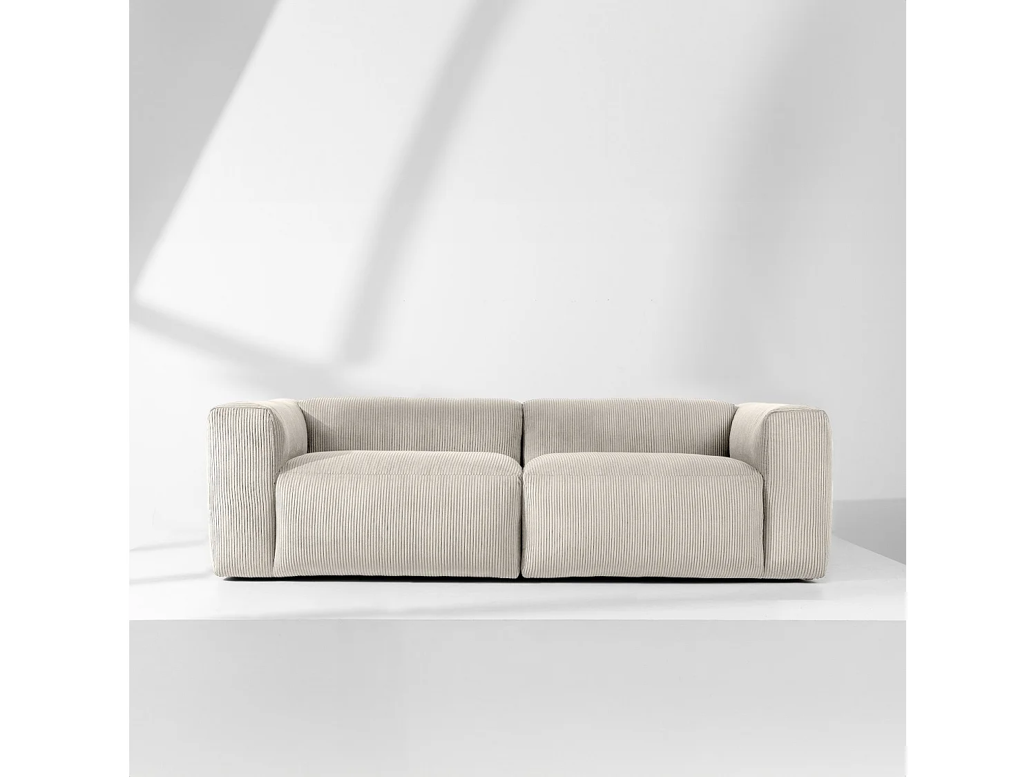 Einzelsofa - modular - 4-sitzer - Creme