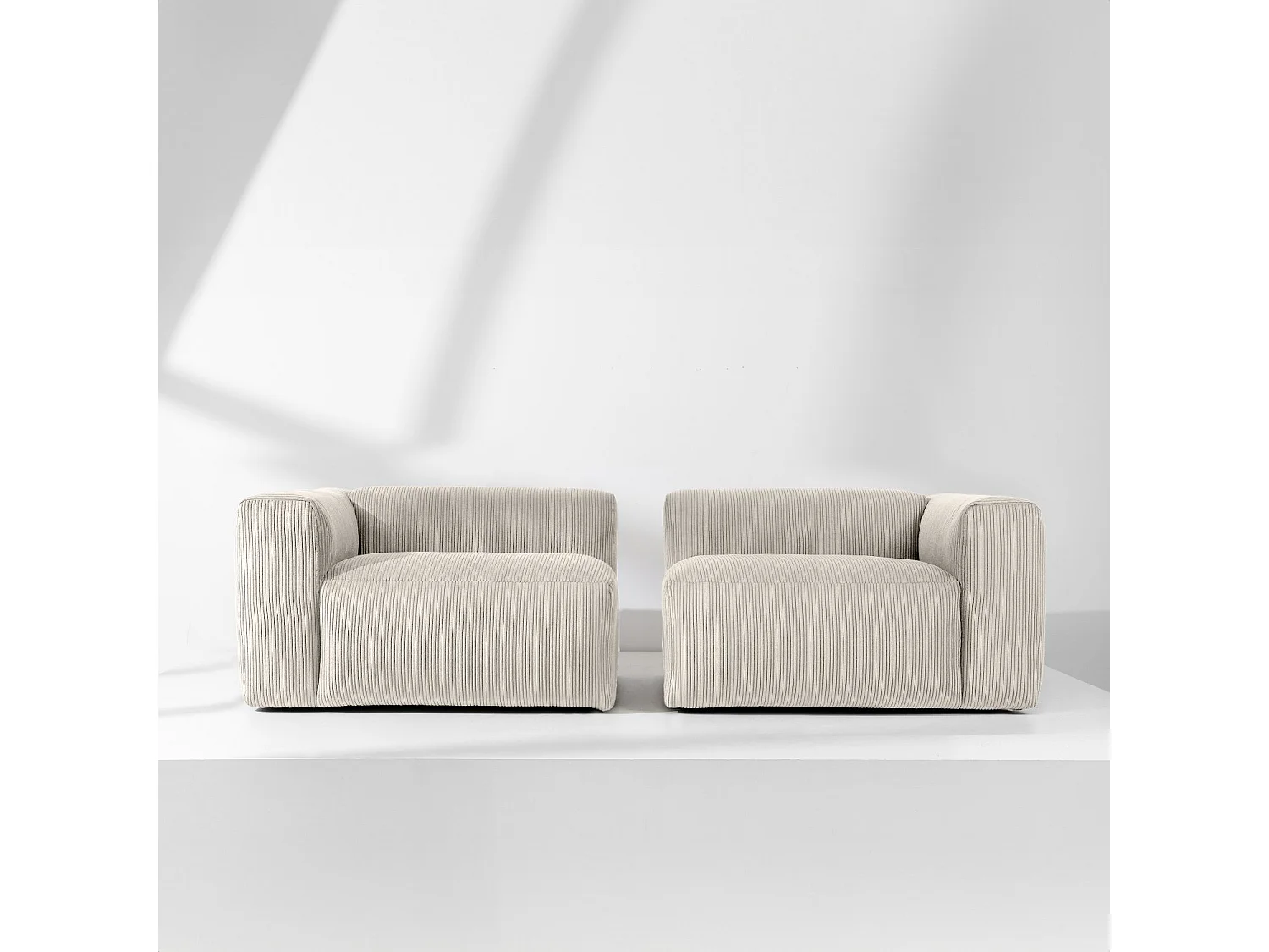 Einzelsofa - modular - 4-sitzer - Creme
